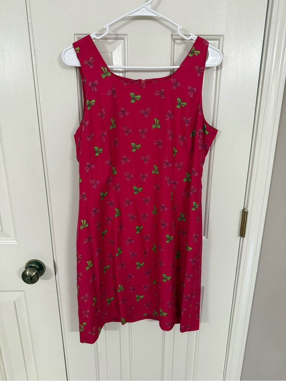 Lilly Pulitzer vintage White Label Silk Bow Shift Dress Rare 10